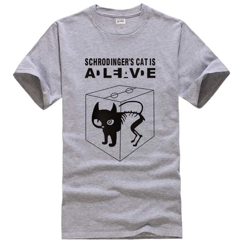 

Newest 2016 The Big Bang Theory T-shirt Sheldon Cooper Schrodinger 's Cat T shirt Men Cartoon Anime Print Shirts