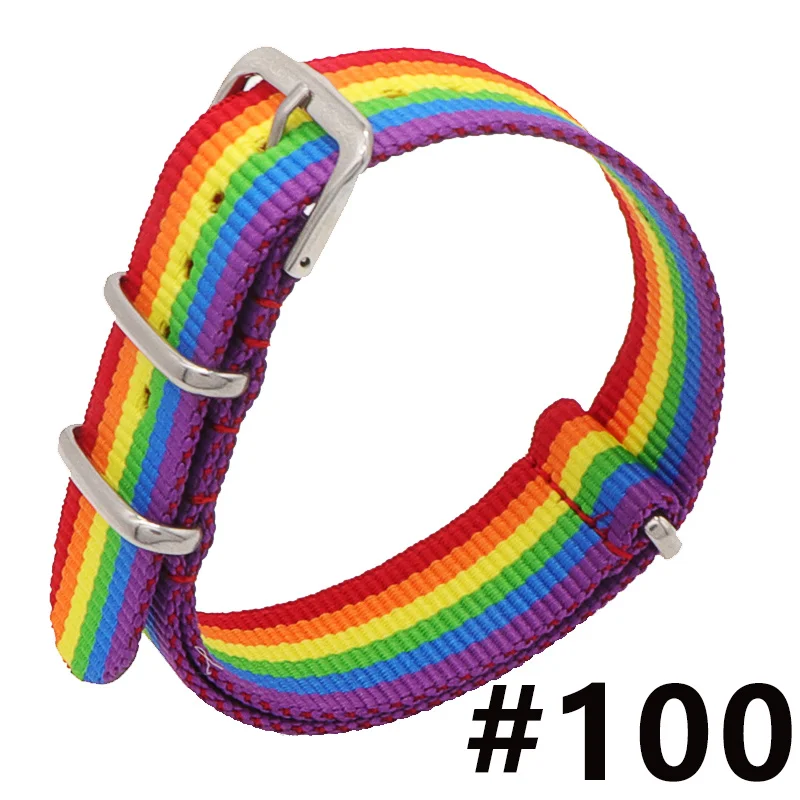 1PCS Watchband 1PCS Nylon Nato Watch Strap18 20 22mm Watch Band Waterproof Watch Strap Multicolor Colors In Stock