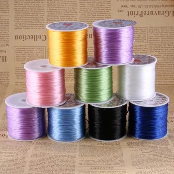 

Wholesale 50m/pack Colorful Jewelry Making DIY Crystal Beading Stretch Cord Elastic Line Transparent Clear Round Beading Wire