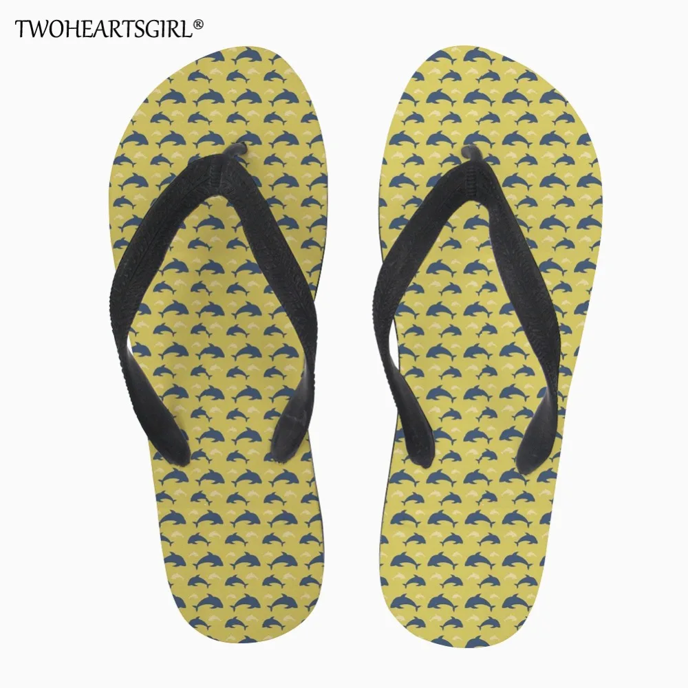 FäHig Twoheartsgirl 2018 Mode Männer Niedlich Delphin Flip-flops Weichen Bequemen Sommer Kühlen Männer Flip-flops Straße Casual Wanderschuhe Herrenschuhe Flip-flops