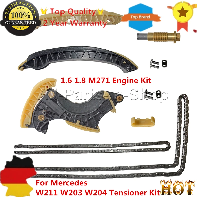 AP02 271 050 06 11 2710500611 2710300963 для Mercedes W203 W204 W211 R171 M271 M 1 6 8 комплект натяжителя цепи