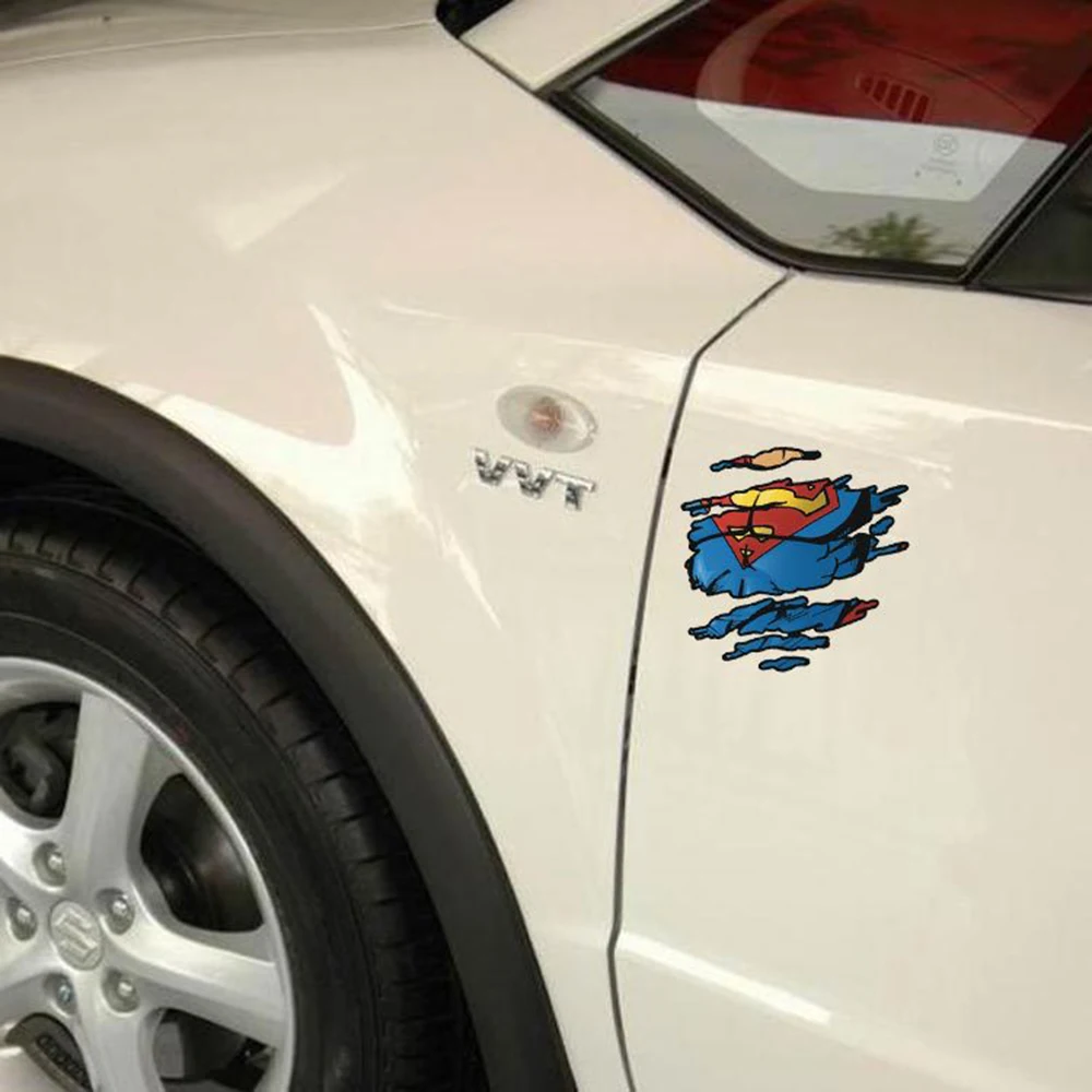 

Aliauto Superman Slit Styling Funny Car Sticker and Decal For Motorcycle VW Skoda Ford Opel Peugeot Toyota Honda Mazda Golf