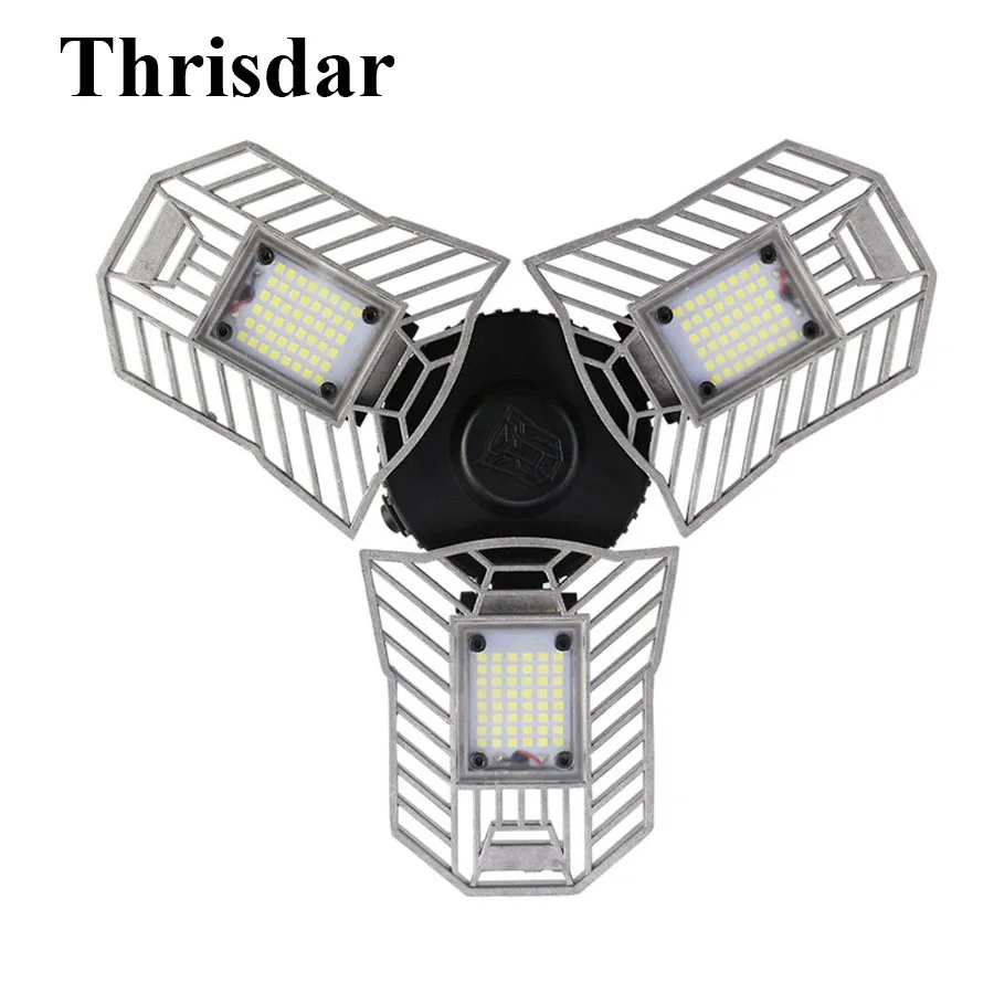 

Thrisdar E27 60W Deformable Garage Light High Intensity Mining Lamp Ceiling Light Warehouse Workshop Basement Parking Light
