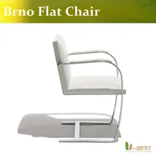 U-BEST high quality White leather Brno Flat Chair,Stable designer Brno Flat Chair, Brno Flat Chair,Brno Flat office Chair