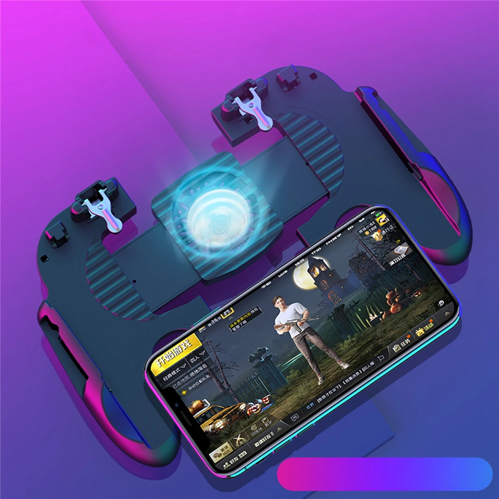  PUBG Gamepad Handle Mobile Phone Game Controller with Cooling Fan L1R1 Fire Button Shooter Trigger 