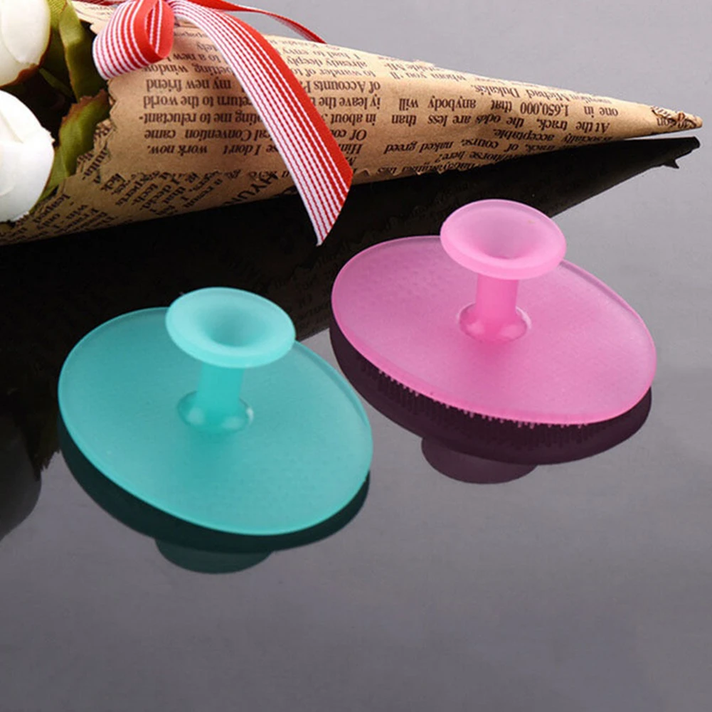 2Pcs Facial Exfoliating Brush Silicone Face Cleaning Pad Skin Scrub Cleanser Tool (4)