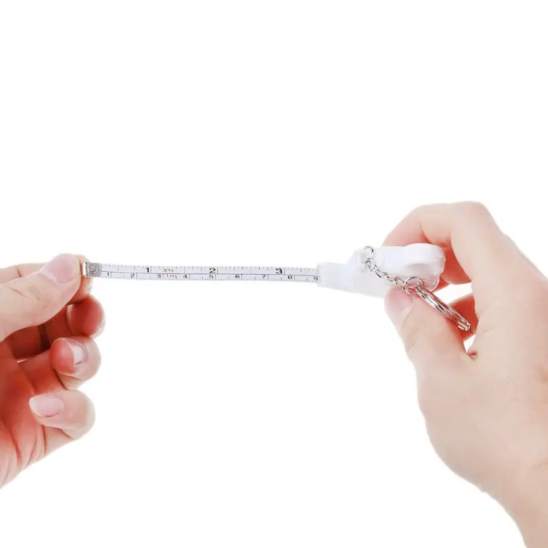 

1.5M Retractable Small Portable Keychain Measuring Tape Mini Steel Tape Measure Ruler Sewing Decoration Gift