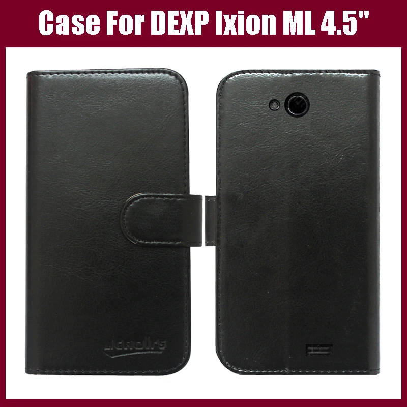 

New Customized Flip Leather Smartphone Case For DEXP Ixion ML 4.5" 4.5 inch Cover Card Holder Wallet style 6 Colors In Stock