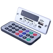 5 в 12 В Bluetooth 5,0 MP3 декодирующая плата модуль беспроводной Автомобильный USB MP3 плеер TF слот для карт/USB/FM/пульт дистанционного декодирования модуль