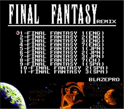 Игровой картридж FINAL FANTASY I, II, III, VII REMIX, 11в1 для консоли NES