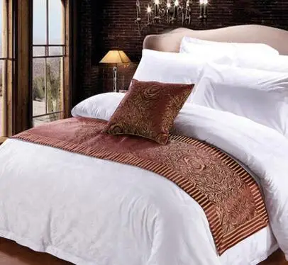  50*240CM Luxury Bed Runner Home Hotel solid red runner mat increase room Dec polyester patchwork Te