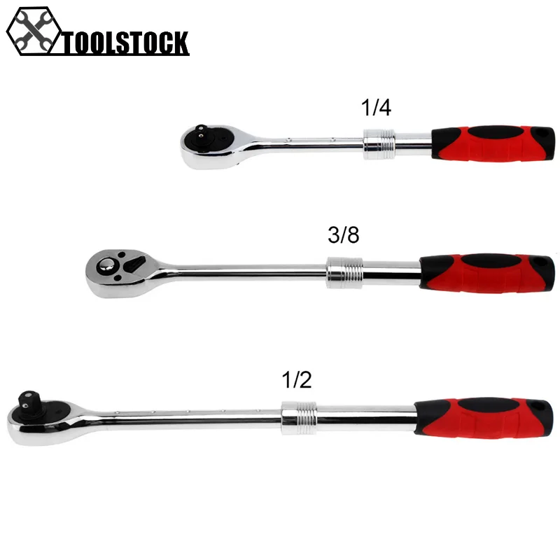 

Flexible Ratchet Wrench 1/4" 3/8" 1/2" Allen Key Length Telescopic Socket Wrench 72 Teeth Ratchet Spanner Wrench Hand Tools