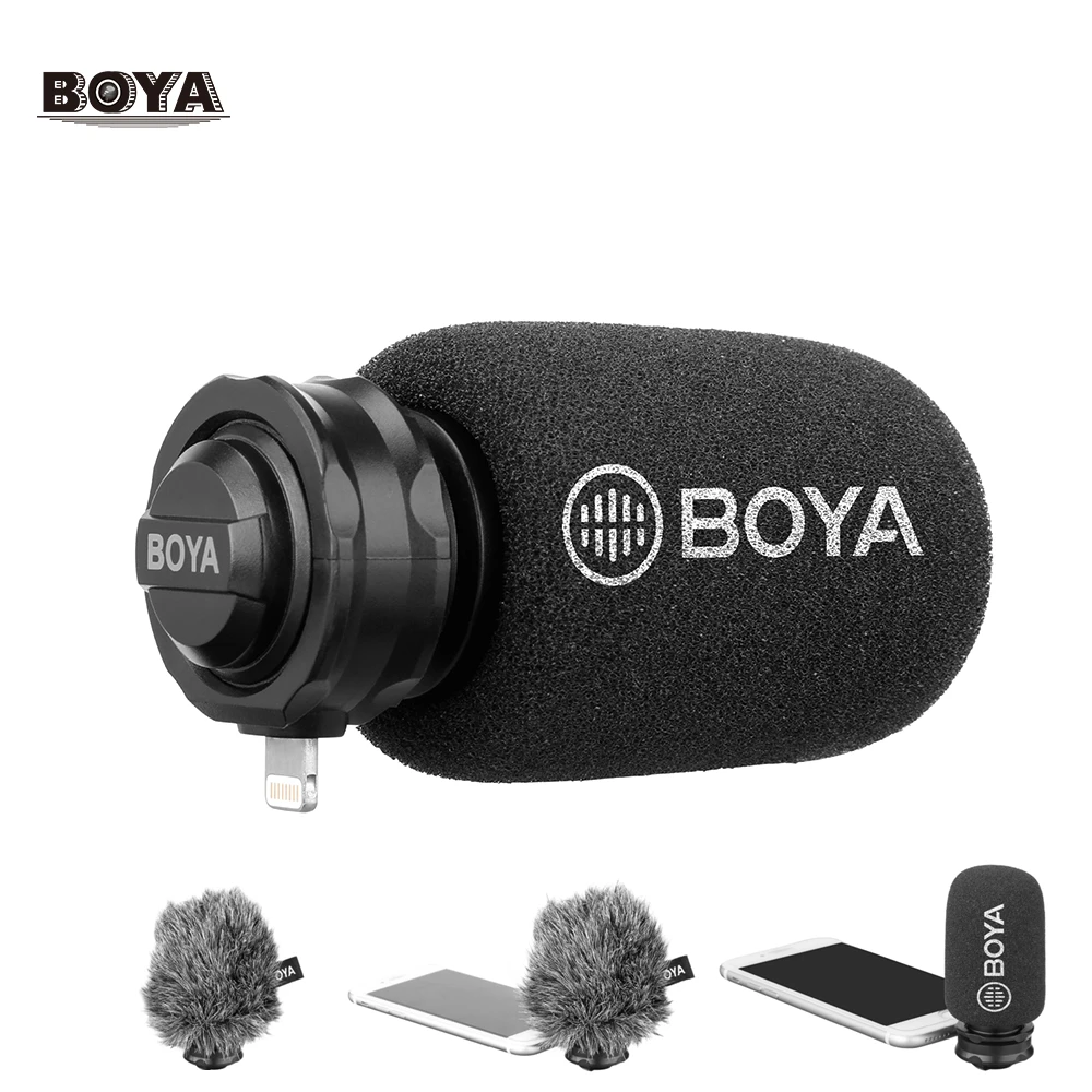 BOYA BY DM200 Цифровой Стерео конденсаторный микрофон вход для записи интервью со