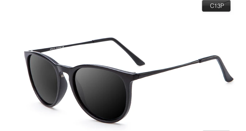 Классические трендовые Круглые Солнцезащитные очки для мужчин, поляризованные зеркальные объективы, солнцезащитные очки для женщин