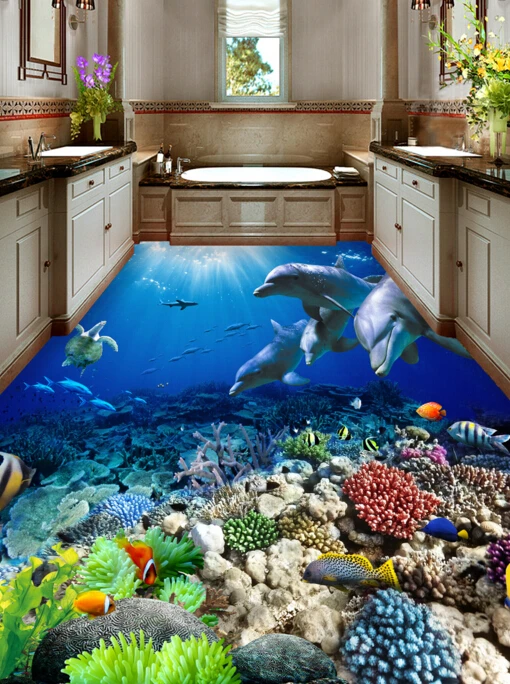 [Самоклеющиеся] 3D коралловые морские животные 2 противоскользящие