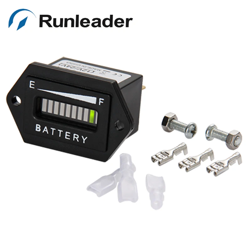 50 шт./лот) runleader LED 72 В Батарея Напряжение тестер метр Индикатор разряда для свинцово-кислотная Батарея Тележки для гольфа электромобиль