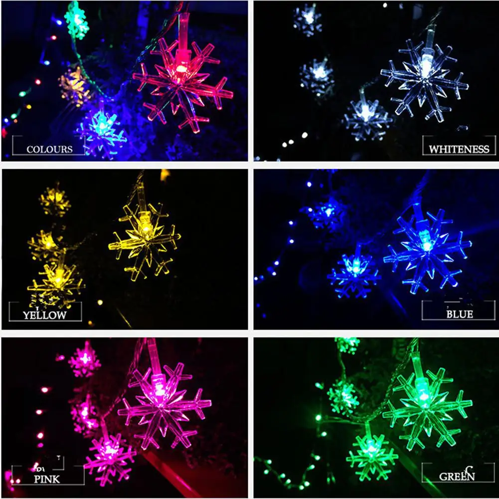 6 м гирлянда в виде снежинок свет 40 светодиодов Рождественская вечеринка Свадьба наружный Декор Гирлянда украшение дома комнаты дерево освещение