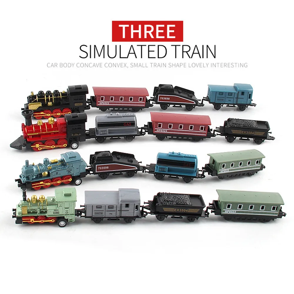 Детская Классическая модель поезда из сплава в стиле ретро, модель парового поезда, детские игрушки, подарки, Новинка
