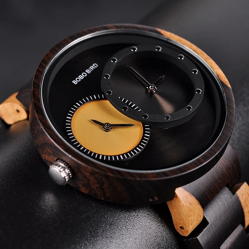 Несколько часовых поясов BOBO BIRD мужские деревянные часы женские модные стильный деревянный наручные часы relogio masculino L-R10