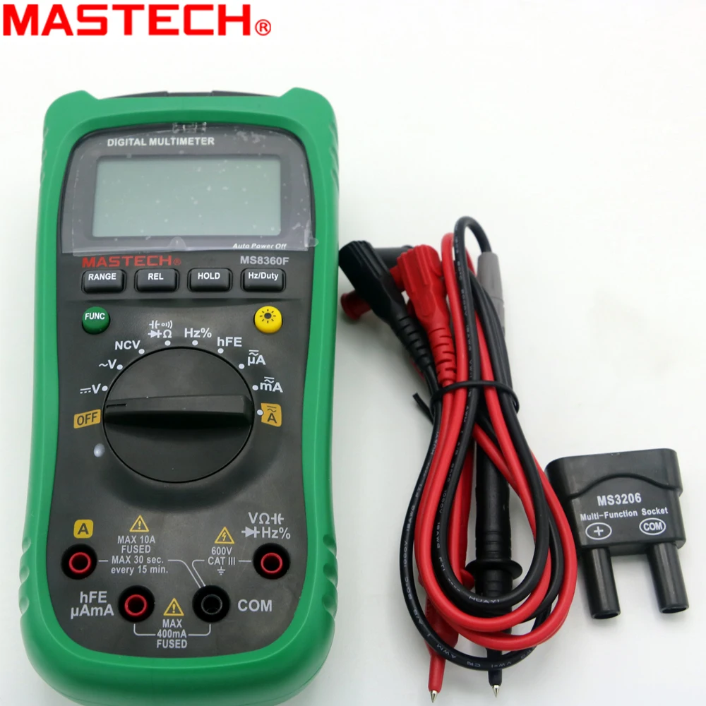 

MASTECH MS8360F Auto Range Digital Multimeter DMM Frequency Capacitor NCV hFE tester comprobadores multimetros(upgraded MS8260F)