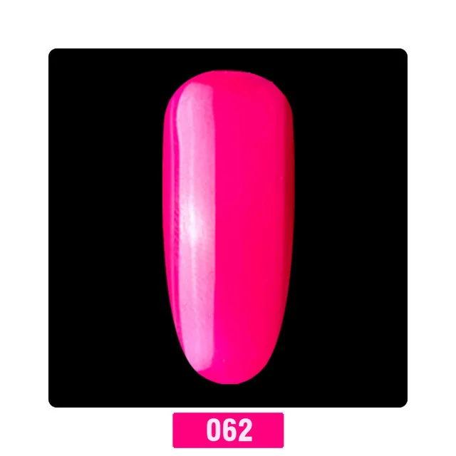 Неоновый Цвет Гель-лак прозрачный молочно-белый камуфляж телесный розовый резиновый Базовый Гель-лак УФ светодиодный замачиваемый Гель-лак для ногтей 10 мл - Цвет: 062