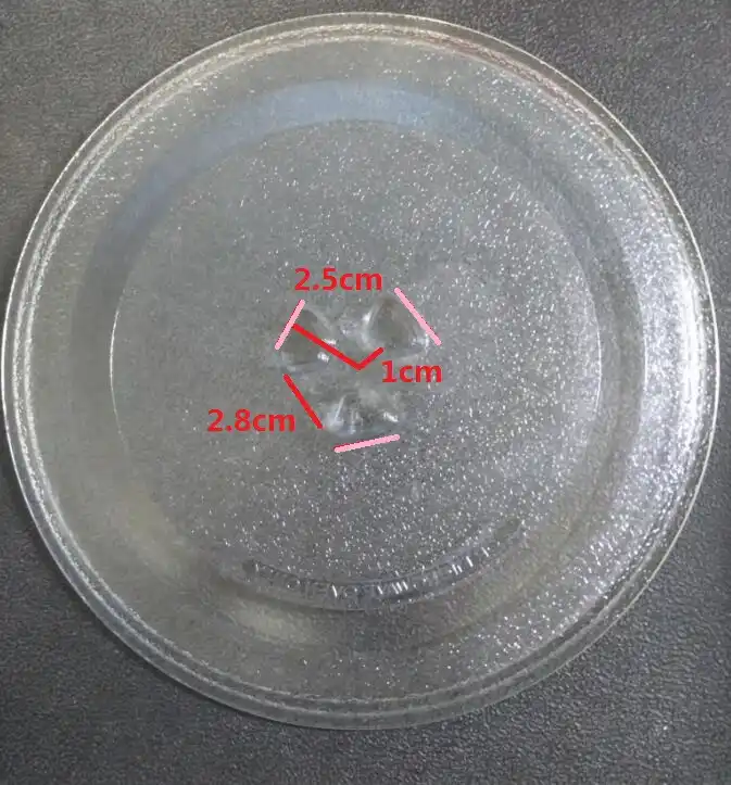 OSALADI Piastra di Vetro a Microonde Vetro 27 Cm di Ricambio Piastra Girevole Tipo Y per Forno a Microonde da Cucina Casa