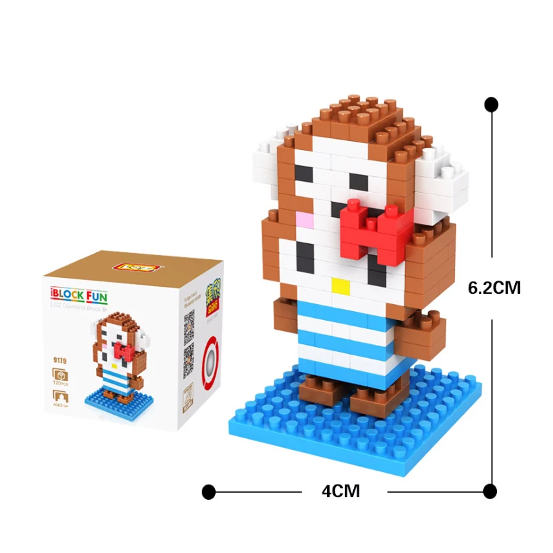 

1pc Small Particle Diy Cartoon Game Blocks Action Movie Dolls Diamond Bricks Toys For Children