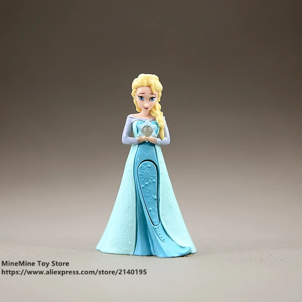 ZXZ Frozen Elsa princess 8cm mini doll Action Figure Posture Anime Decoration Collection Figurine Toy model for children gift