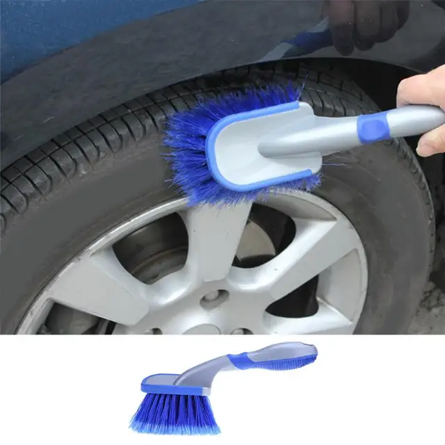 Car Washing Wheel Brush Vehicle Tire Rim Cleaning Soft Handle Brush