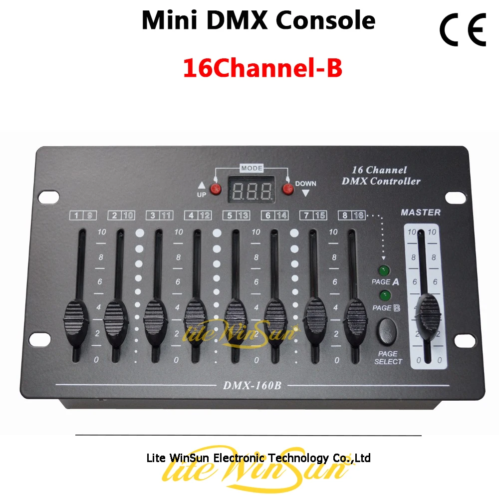 

Litewinsune 16 Channel Simple DMX Controller 110-240V Master Slider Page Select