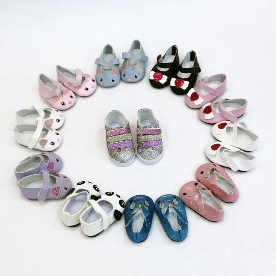 Новинка модная обувь для кукол 43 см новорожденных Bebe 7 кожаная девочек 18 дюймов