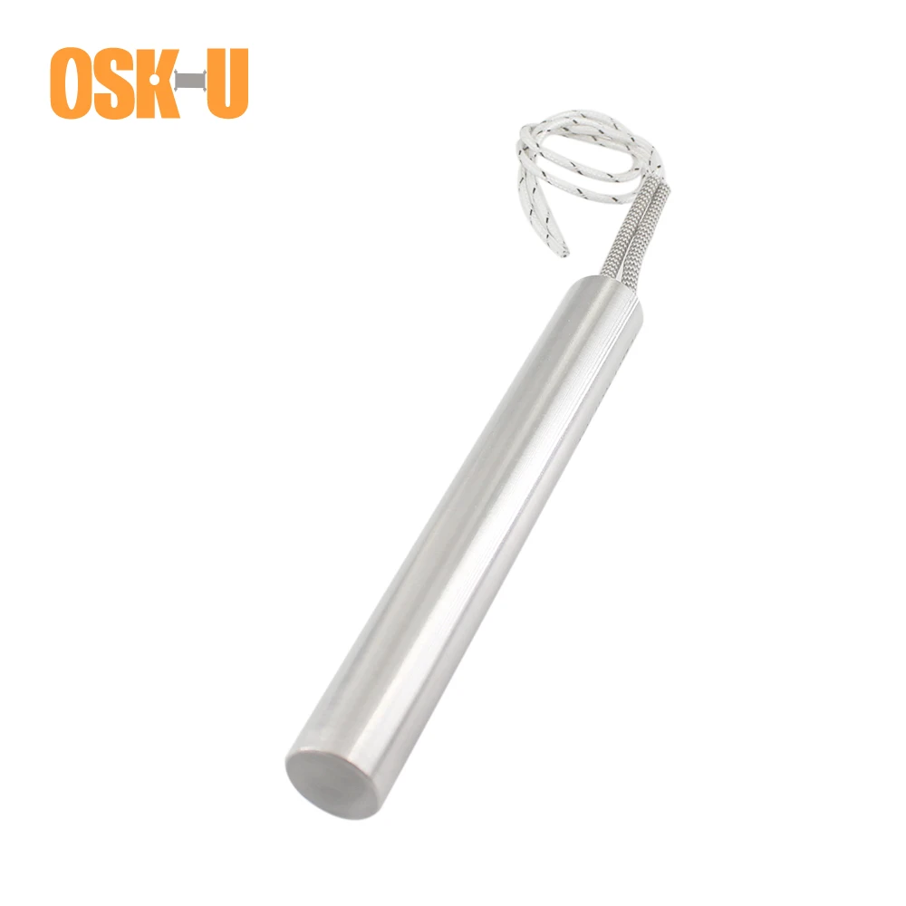 

2PCS Electric Heating Tube Element 220V 20mm Tube Diameter Cartridge Heating Resistance Element Wattage 600/800/1000W