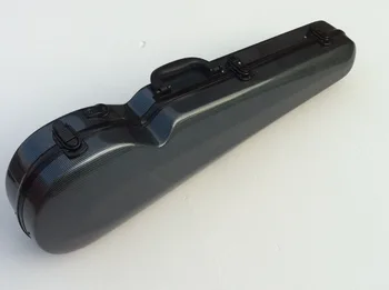 

4/4 violin case black fiberglass material light strong new bow holders strap