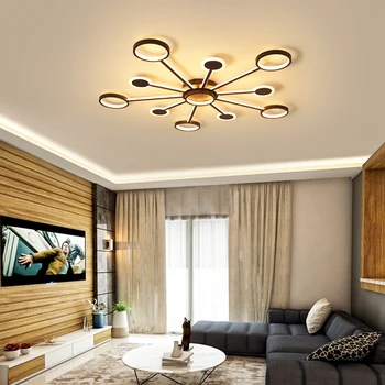 

Rectangle Aluminum Modern Led ceiling lights for living room bedroom AC85-265V White/Black Ceiling Lamp Fixtures