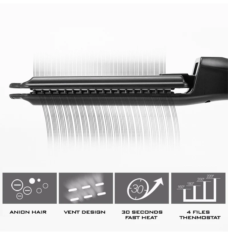 TOHUAN Corrugation Fluffy Hair Straightener Small Waves Hair Crimper Flat Irons Corrugated Iron Hairstyle Tools 110-220V