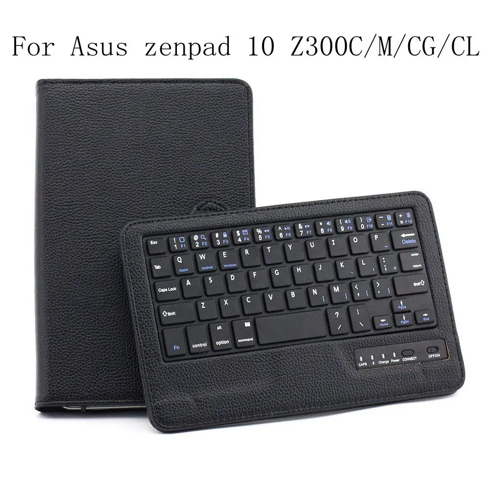 

Auto Sleep/Wake Smart PU Leather Protective Cover For Asus zenpad 10 Z300C/M/CG/CL Bluetooth Keyboard Case+Stylus Pen+Film.