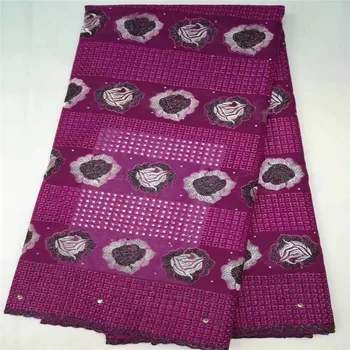 

Fushia Pink Dry Lace Fabrics High Quality Cotton Lace Fabric African Dry Lace Fabric Swiss Voile With Stones African Lace Fabric