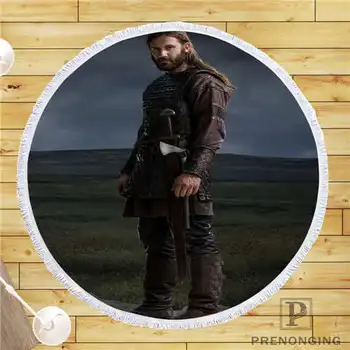 

Custom DIY Customized Microfiber Fabric Vikings (1)@1 Round Beach Blanket Towel Printed on Demand 150cm #19-01-28-3-85