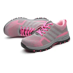 Zapatos de Trabajo de Mujer Zapatos de Seguridad de Acero Espinas Antideslizantes a Prueba de Golpes Moda Casual Botas Deportivas al Aire Libre Chaussure Securite Femme Zapatos de Trabajo de Mujer Zapatos de Seguridad de Acero Espinas Antideslizantes a Prueba de Golpes Moda Casual Botas Deportivas al Aire Libre Chaussure Securite Femme
