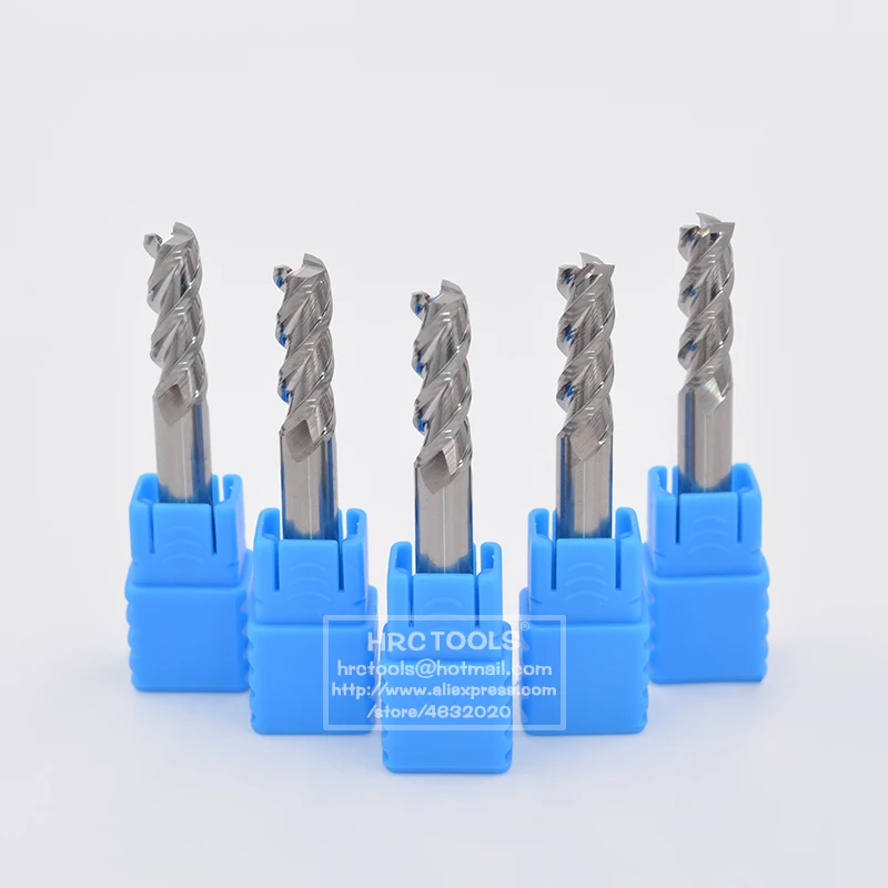 D3x9Hx4Dx50L Карбид Endmill для алюминия HRC45 3 мм режущий диаметр 3-резьба на флейте бит