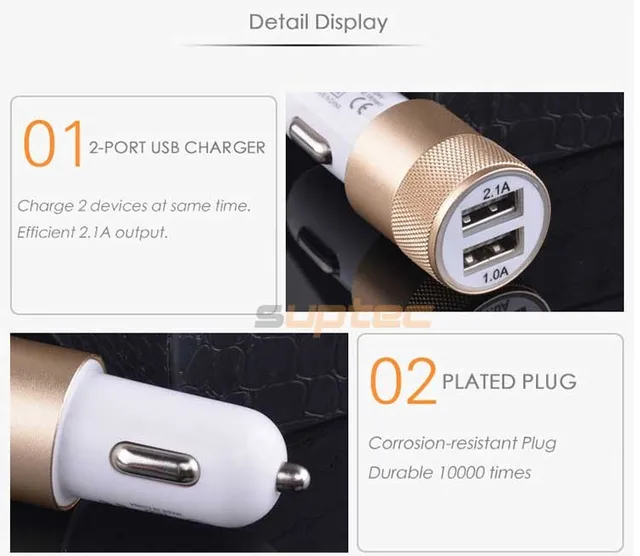 SUPTEC Car Phone Charger 2 Port Mini Dual USB Car Charger Adapter Quick Charging 5V 2A for iPhone Samsung Xiaomi LG Car-Charger cheap Meizu LG xiaomi Apple ZTE Nokia SONY Motorola Blackberry Other HTC Huawei Lenovo Universal Samsung Sup-charger001 RoHS CE FCC SUPTEC Car Phone Charger 2 Port Mini Dual USB Car Charger Adapter Quick Charging 5V 2A for iPhone Samsung Xiaomi LG Car-Charger cheap Meizu LG xiaomi Apple ZTE Nokia SONY Motorola Blackberry Other HTC Huawei Lenovo Universal Samsung Sup-charger001 RoHS CE FCC