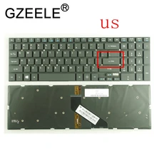 GZEELE США подсветкой Клавиатура для ноутбука ACER V3-7710 V3-7710G V3-772G V3-572 E1-530 E1-530G E1-572 E1-731 E1-572G черная с надписями на английском с подсветкой