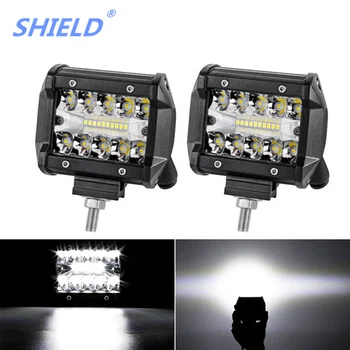 

SHIELD 12V 60W spotlights Car-Sytling Work Light Bar 6000K super bright Headlight Bulb Car Work light Car LED auxiliary Lamp