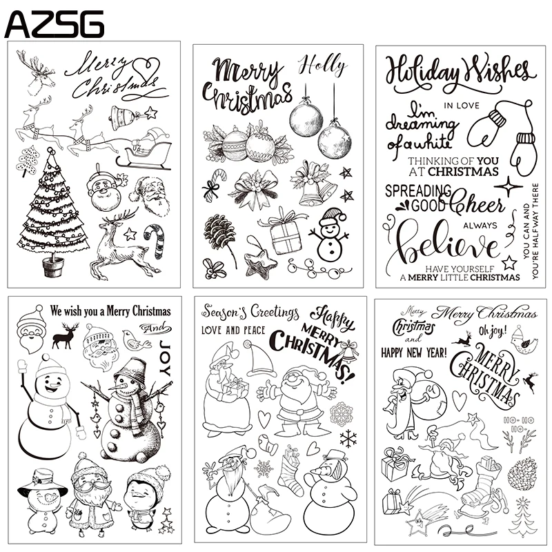 

Christmas stockings/deer Transparent Clear Silicone Stamp/seal for DIY Scrapbooking/photo Album Decorative Clear Stamp Sheets