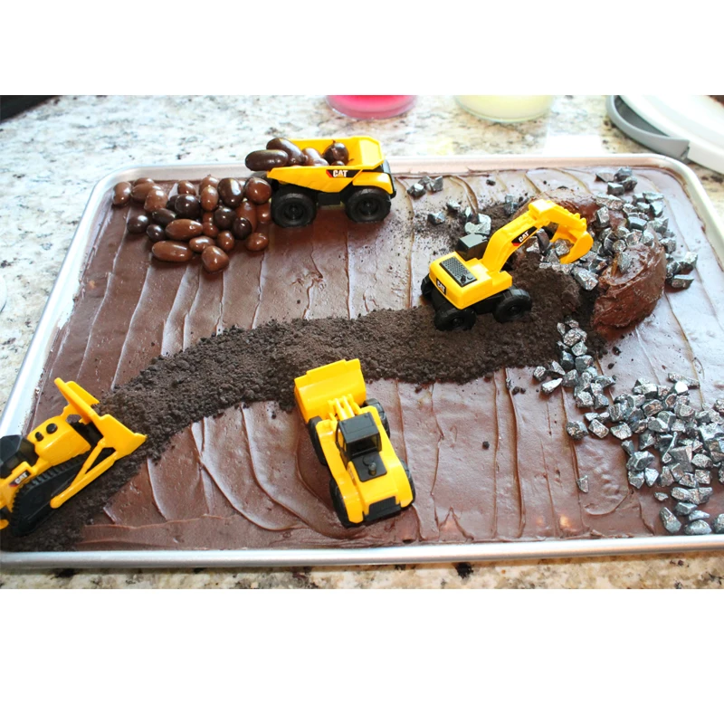 4 шт./компл. инженерный транспорт идея торт Топпер ПВХ игрушки День рождения детей, мальчика вечерние выпечки питания подарок DIY Инструменты для украшения торта