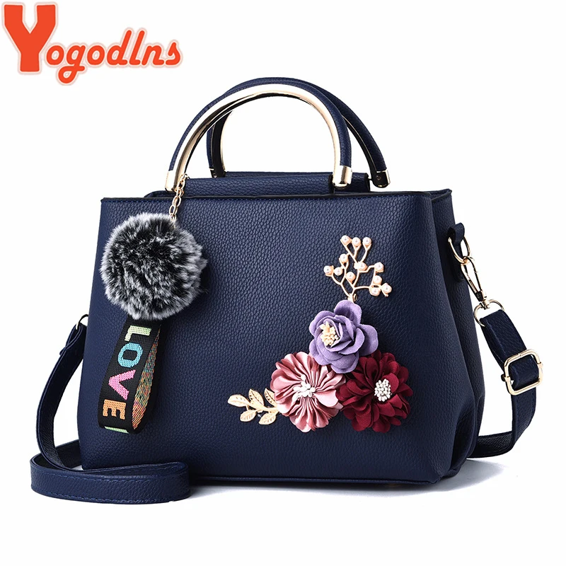 Yogodlns PU Leather Bags for Women Shoulder Bag flower Solid color bag feminina Handbag crossbody leather bag Yogodlns PU Leather Bags for Women Shoulder Bag flower Solid color bag feminina Handbag crossbody leather bag