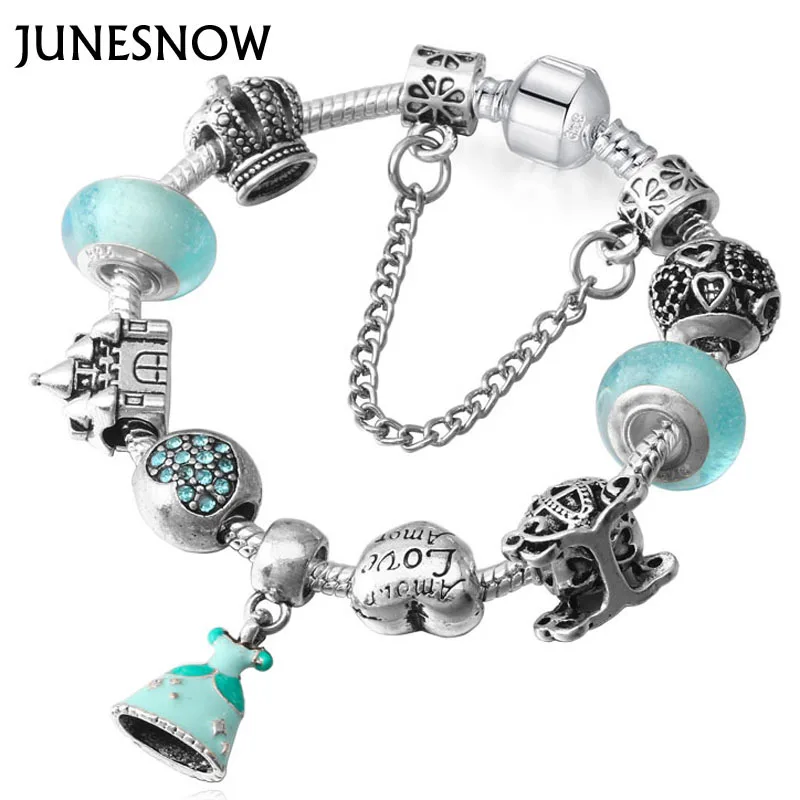 Браслет на запястье для женщин с кристаллами и бусинами 2018|bracelets for|charm braceletsilver plated