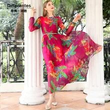 Silk font b dress b font 2017 spring and font b summer b font expansion bottom
