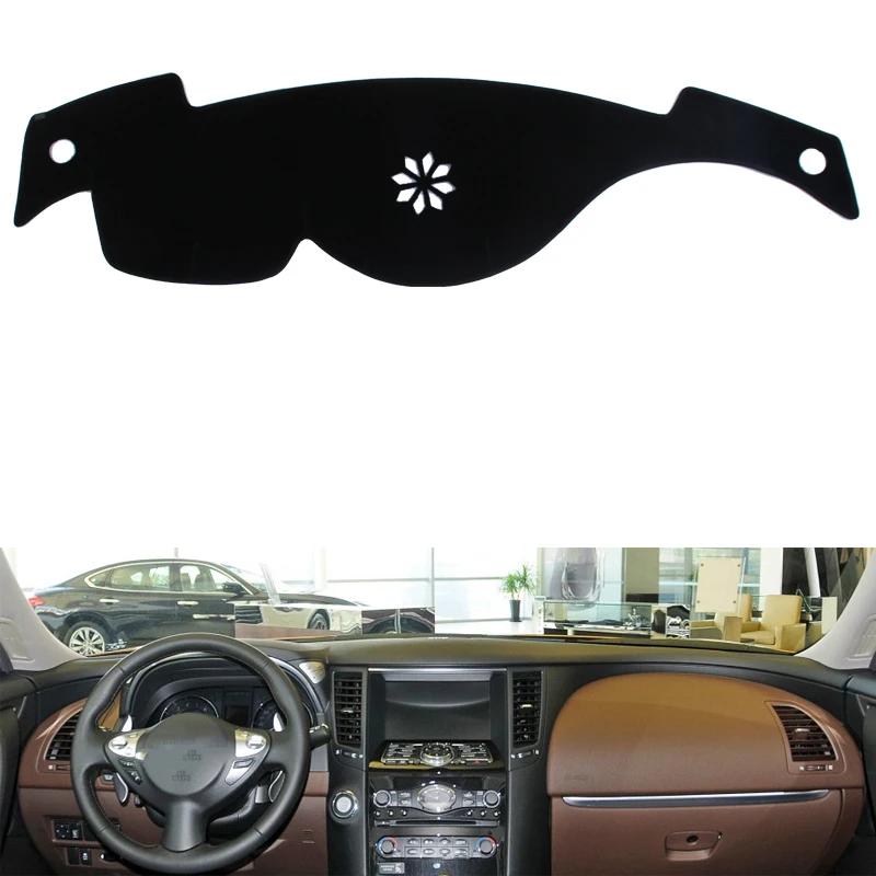 Для Infiniti FX 35 FX 37 40 2004-2013 крышка приборной панели солнцезащитный козырек нескользящий коврик автомобильные наклейки аксессуары для интерьера