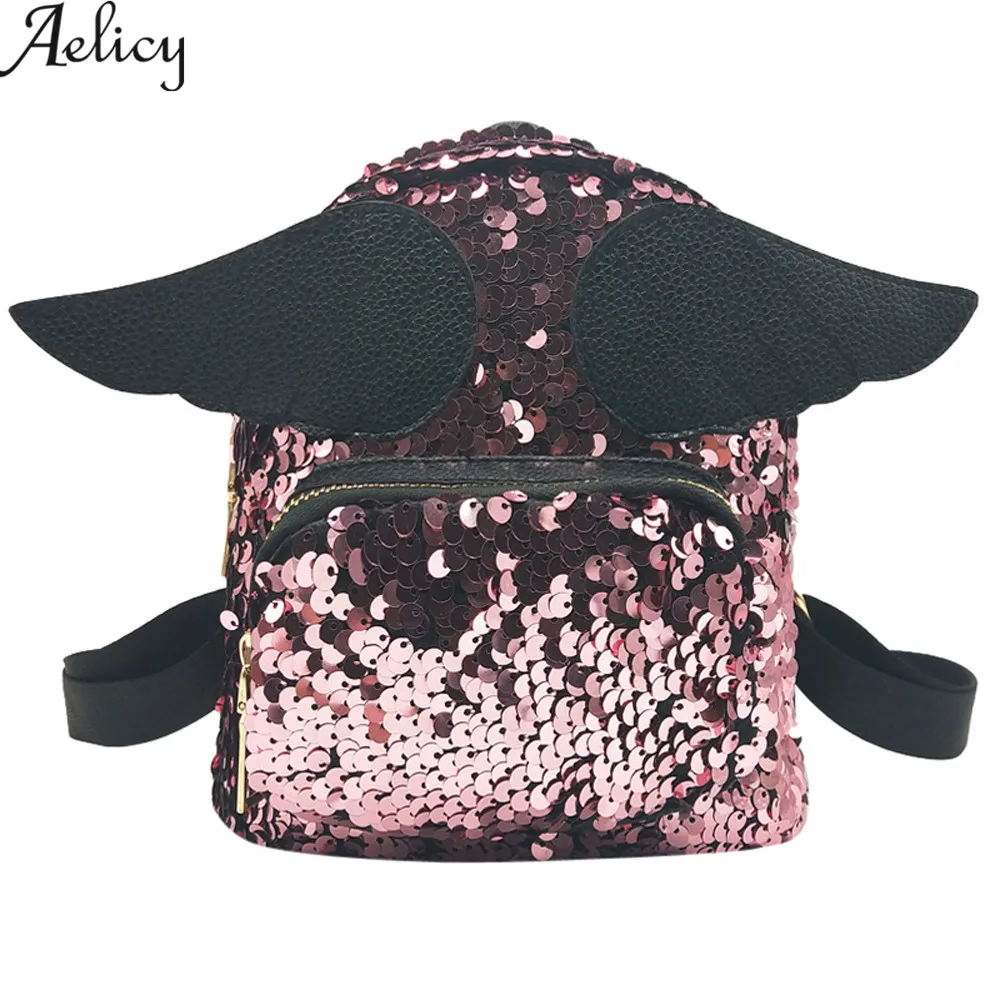 

Aelicy bags for women 2019 @ Fashion Girl Squins School Bag Backpack Satchel Women Trave Shoulder Bag mochila feminina masculina